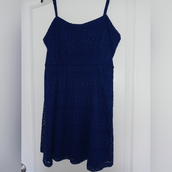 A beautiful navy blew Charming Charlie sundress. New and never worn or washed. - Picture 1 of 4